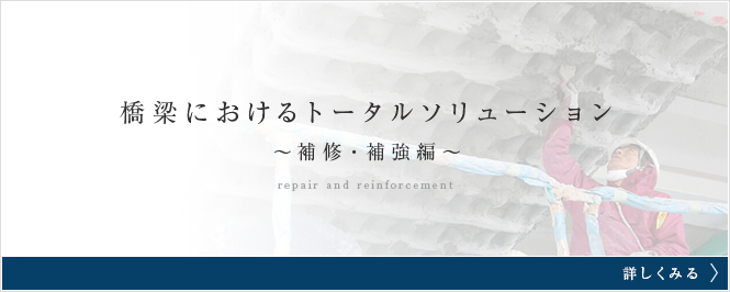 橋梁におけるトータルソリューション ～補修・補強編～ 【repair and reinforcement】詳しくみる