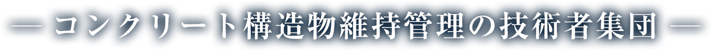 コンクリート構造物維持管理の技術者集団